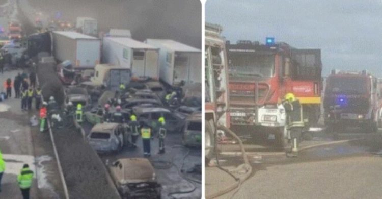 Cadavru găsit sub o maşină care a ars în cumplitul accident de pe autostrada M1 din Ungaria