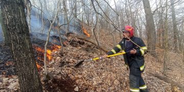 A luat foc Dealul Crucii. 29 de pompieri intervin pentru stingerea flăcărilor – foto