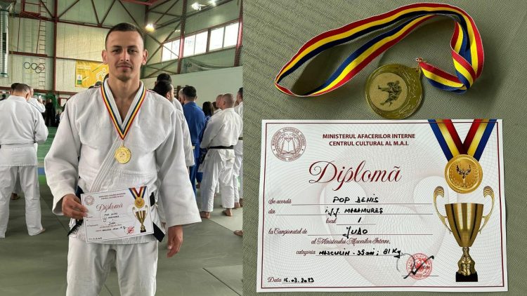 Un jandarm băimărean a câștigat Campionatul de Judo al MAI. Felicitări, Denis!