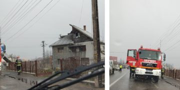 Incendiu în Târgu Lăpuș! Pompierii au intervenit în forță. VIDEO