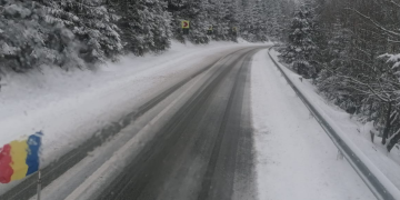 Probleme pe DN 18 B, în zona Pietriș. Accidente și sancțiuni pentru firma de deszăpezire! VIDEO