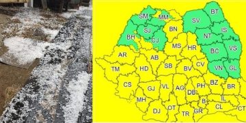 GRINDINĂ în Ferneziu. COD GALBEN de vijelii în Maramureş