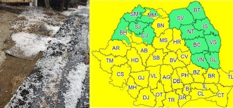 GRINDINĂ în Ferneziu. COD GALBEN de vijelii în Maramureş