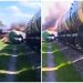 Cale ferată aruncată în aer în Rusia! O locomotivă a luat foc
