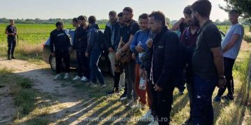 O călăuză din Satu Mare și 12 migranți din Pakistan şi Nepal, opriți la frontiera cu Ungaria