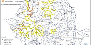 Pericol de inundaţii în Maramureş. COD PORTOCALIU pe Lăpuş, COD GALBEN pe Vişeu şi Iza