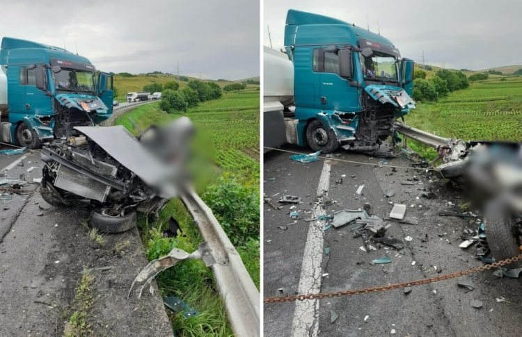 Accident grav pe DN1. Doi tineri au murit pe loc după ce au intrat cu mașina într-o cisternă