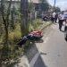 Un motociclist și-a rupt un picior în urma unui accident