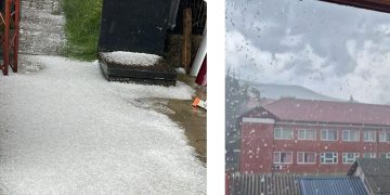 Vremea face serioase probleme. GRINDINĂ la Cavnic! VIDEO