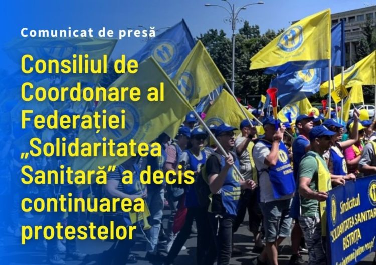 Sindicaliştii din Sănătate anunţă grevă generală în 27 iulie dacă nu le sunt soluţionate revendicările