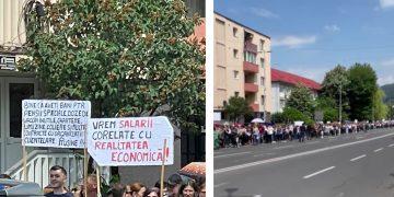 Imagini și VIDEO cu greva profesorilor din Maramureș: „ROMÂNIA EDUCATĂ = ROMÂNIA EȘUATĂ!”