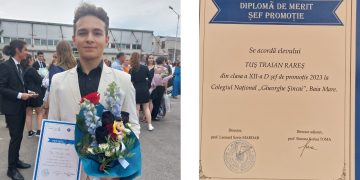 Traian Tuș, șef de promoție al Colegiul Național „Gheorghe Șincai”, cu media 10