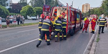 Incendiu în Baia Mare! O persoană a fost transportată la spital! FOTO