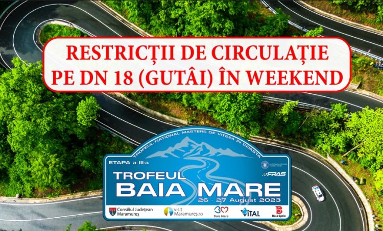 ANUNȚ PENTRU TOȚI ȘOFERII: Restricții de circulație pe Pasul Gutâi pentru Trofeul Baia Mare