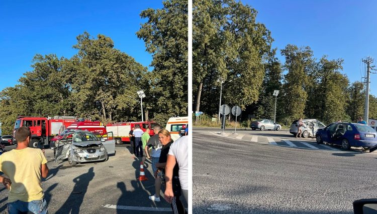 Accident grav la Hideaga. În urma impactului dintre un TIR şi un autoturism au rezultat 4 victime – foto