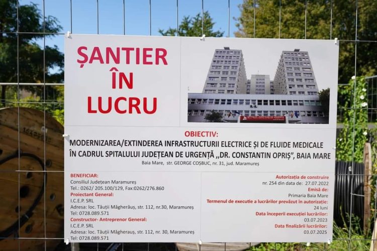 Se lucrează intens la modernizarea Spitalului Județean de Urgență Baia Mare