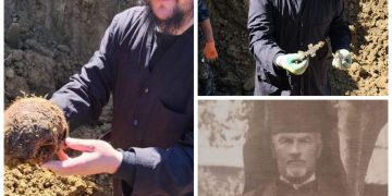 A fost descoperit mormântul ctitorului Mănăstirii Dragomirești – Ieromonahul Pimen Moldoveanul