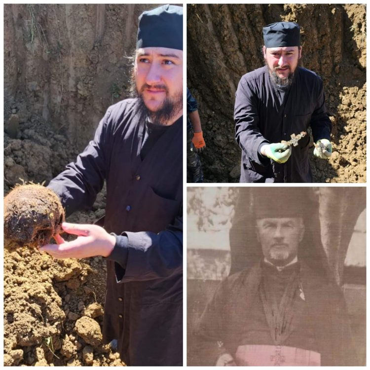 A fost descoperit mormântul ctitorului Mănăstirii Dragomirești – Ieromonahul Pimen Moldoveanul