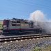 PERICOL: Locomotiva unui tren încărcat cu țiței a luat foc în județul Satu Mare