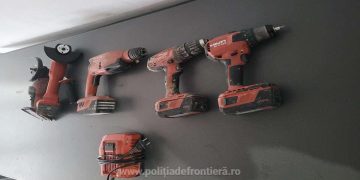 Unelte folosite în construcții, în valoare de peste 11.000 lei, furate din Franța