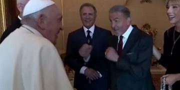 Sylvester Stallone, întâlnire inedită cu Papa Francisc: ”Ești gata? Hai să ne batem”
