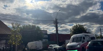 Impact pe strada Vasile Lucaciu din Baia Mare