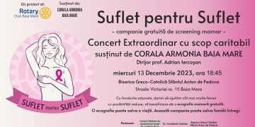 Concert caritabil susţinut de Corala Armonia, în cadrul campaniei de screening mamar gratuit pentru femeile cu posibilități financiare reduse