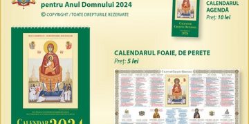 A apărut noul calendar pe anul 2024, imprimat de Episcopia Ortodoxă Română a Maramureșului și Sătmarului