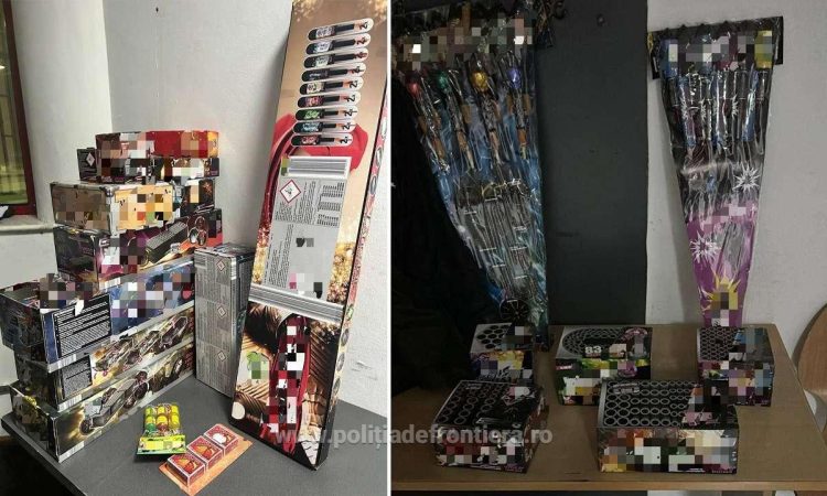 Patru persoane au încercat să introducă în țară în mod ilegal materiale pirotehnice de peste 2.000 de lei