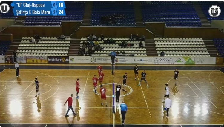 Volei. Divizia A1. Victorie clară a echipei Ştiinţa Explorări cu Universitatea Cluj