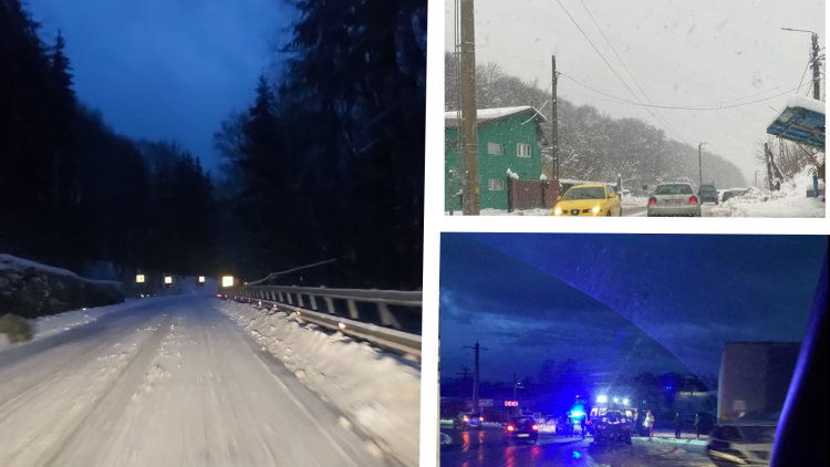 Maramureșul e pus pe sanie! Principalele drumuri din județ sunt acoperite de zăpadă. FOTO – VIDEO