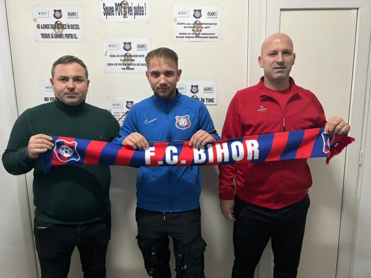 Fotbal. Băimăreanul Sergiu Robert Ciocan a semnat cu FC Bihor Oradea