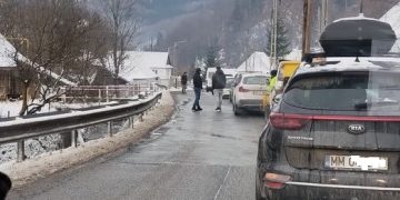Accident la Cavnic, trafic îngreunat