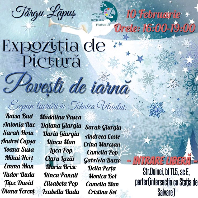 Atelierul de Pictură „Povești de iarnă” are loc în Târgu Lăpuș