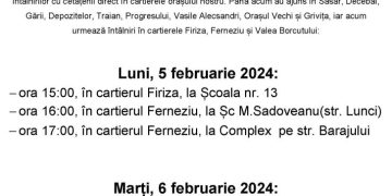 Primăria Baia Mare: audiențe în Firiza și Ferneziu, luni , 5 februarie 2024!