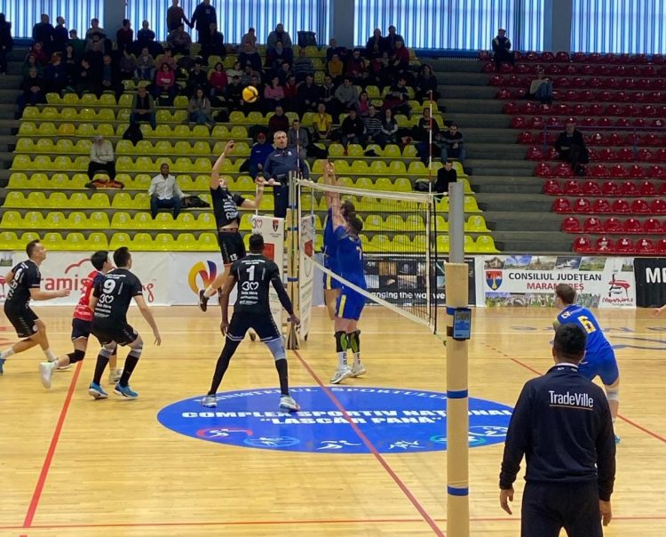 Volei. Divizia A1. Știința Explorări Baia Mare – CSU UV Timișoara 3-0 (25-18, 25-8, 25-14)