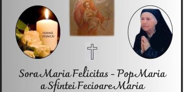 Cuvioasa Soră Maria Felicitas a trecut la cele veşnice, la vârsta de 90 de ani