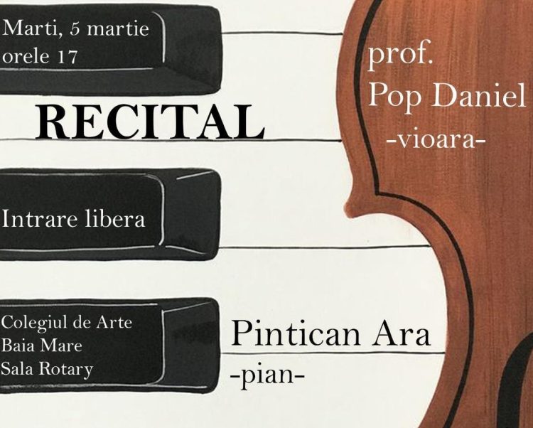 Recital de vioară şi pian la Colegiul de Arte