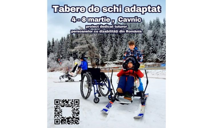 Cea de-a șaptea tabără de schi adaptat persoanelor cu dizabilități va avea loc între 4 și 8 martie, la Cavnic