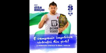 Catalin Morosanu ajunge la Desești pentru o campanie de conștientizare împotriva violenței în școli