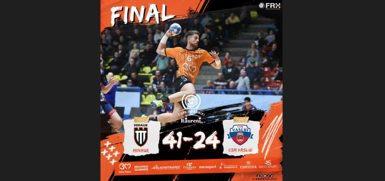 CS Minaur Baia Mare învinge CSM Vaslui și se califică în turul 3 al Cupei României la handbal