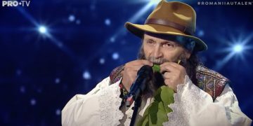 Meșterul Vasile Șușca din Săcel a cântat la frunză pe scena de la Românii au Talent