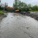Lucrări pe râul Rona la Sighetu Marmației, în zona de confluență cu Iza