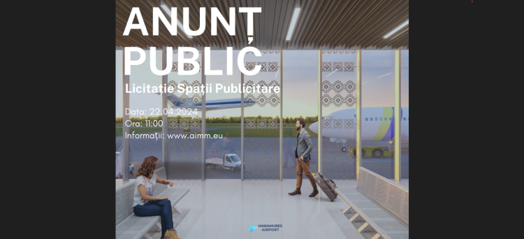 Aeroportul Internațional Maramureș anunță licitație publică pentru spații publicitare