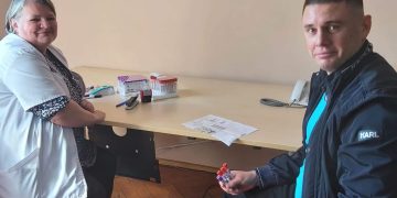 Polițiștii maramureșeni au donat sânge. Agent șef Tirean Cosmin are la activ 37 de donări