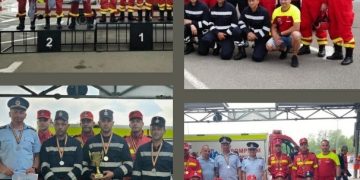Echipajul de paramedici al ISU Maramureș a câștigat etapa regională a Concursului de Descarcerare și Acordare a Primului Ajutor