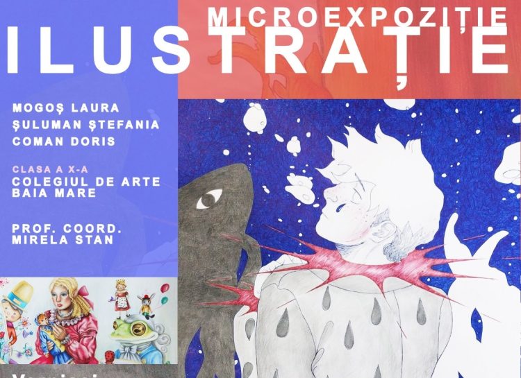 Trei eleve ale Colegiului de Arte îşi prezintă creaţiile în cadrul microexpoziţiei „Ilustraţie”