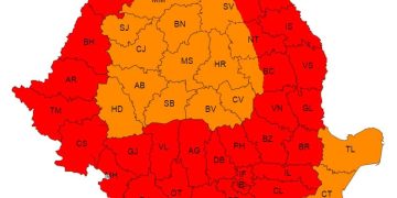 Meteorologii au emis Cod Roșu de caniculă pentru mai mult de jumătate din țară, valabil în acest weekend.