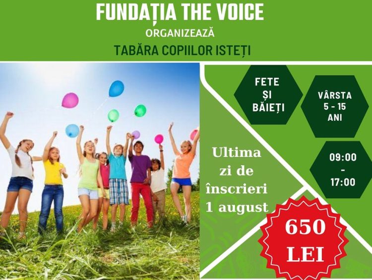 Fundația The Voice organizează Tabăra Copiilor Isteți