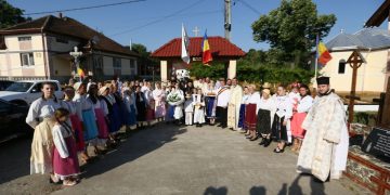 Binecuvântarea lucrărilor de înnoire realizate la biserica Parohiei Ortodoxe din localitatea Cuța